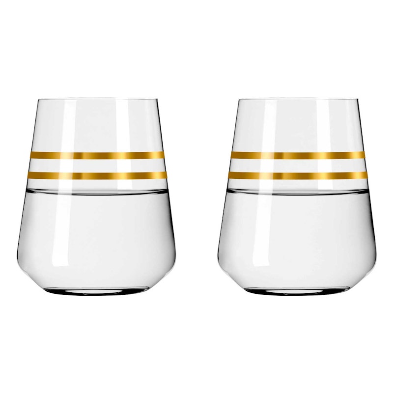 Celebration Deluxe Wasserglas Stripes 2-er Set, 51 cl