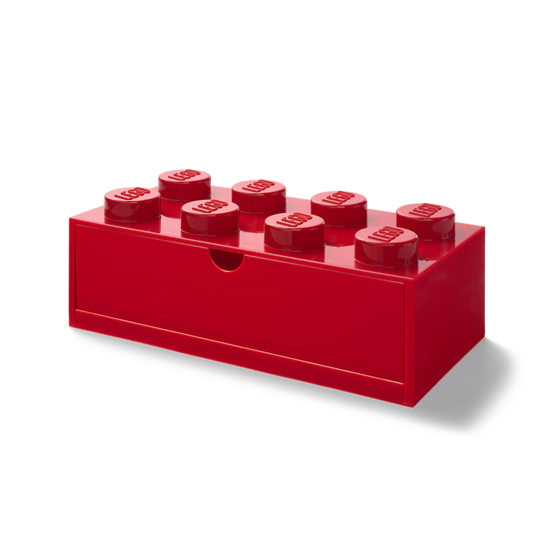 LEGO® Storage With Drawer 8 Knobs Small, Red