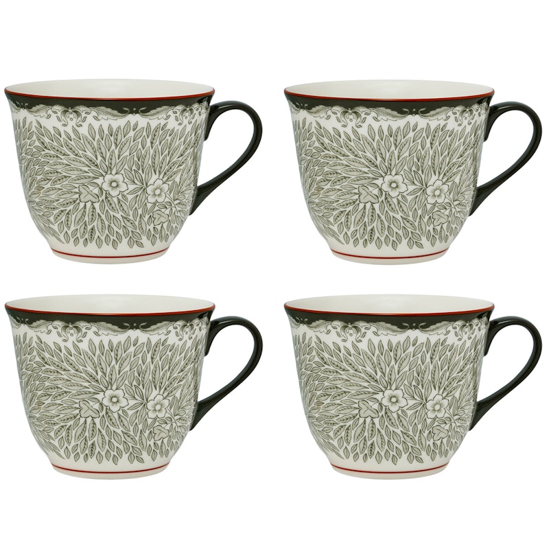 Ostindia Floris Tasse 40 cl 4-er Set, Grün