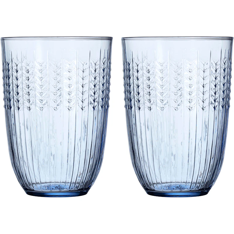 Swedish Grace Drinking Glass 37 cl 2-pack, Blue