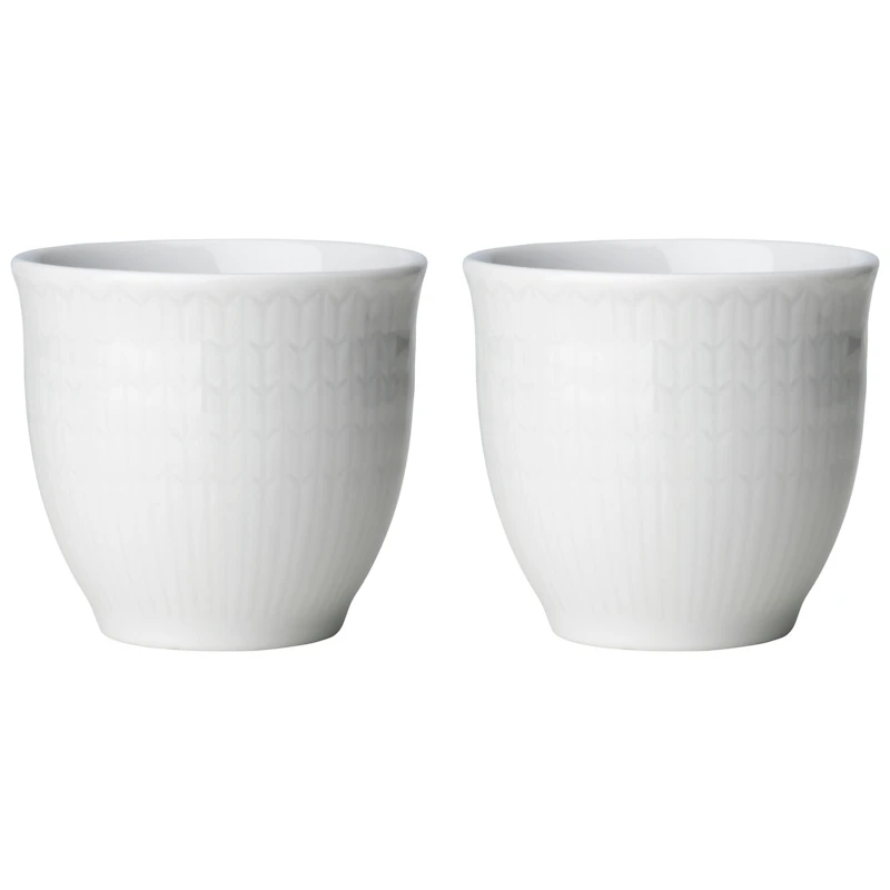Swedish Grace Egg Cups 4 cl 2-pack, Snow (White)