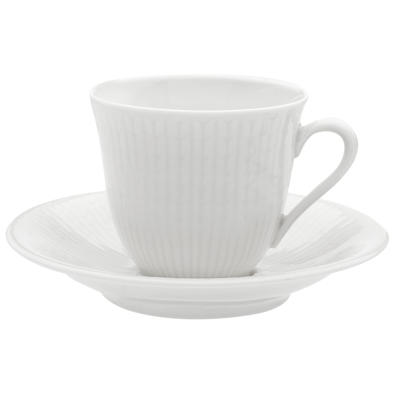 Swedish Grace Kaffeetasse mit Unterteller 16 cl, Schneefarben