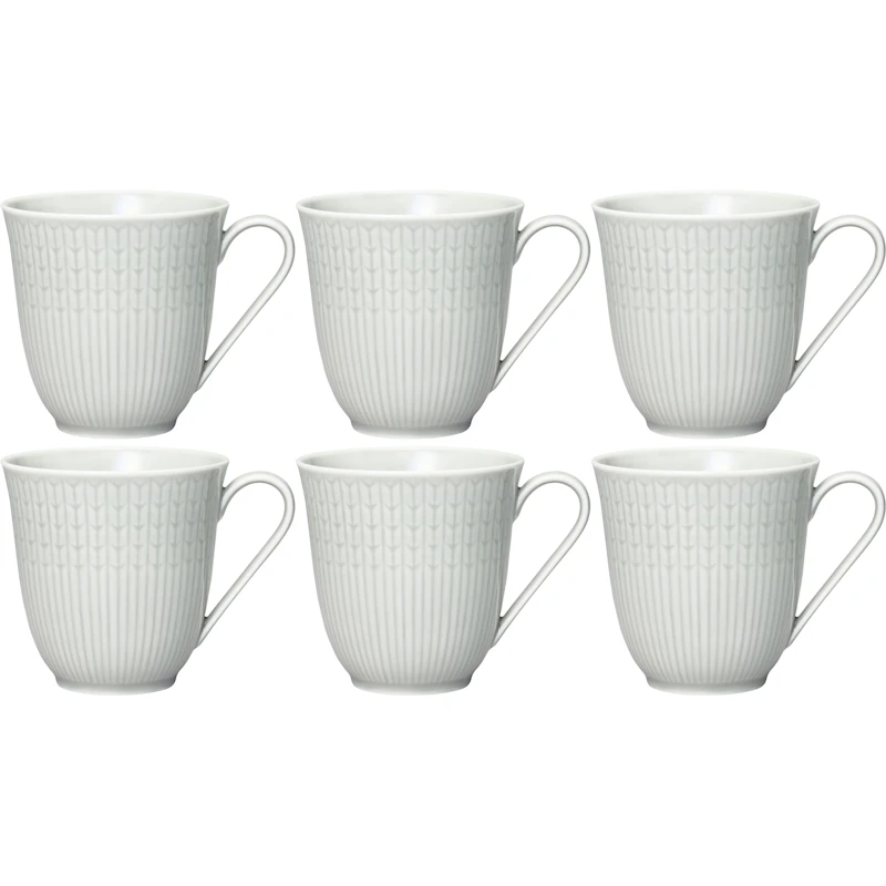 Swedish Grace Mug 30 cl 6-pack, Fog (Light Grey)