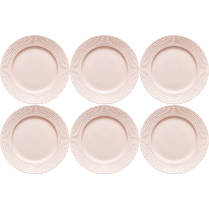 Swedish Grace Plate 21 cm 6-pack, Rose (Pink)