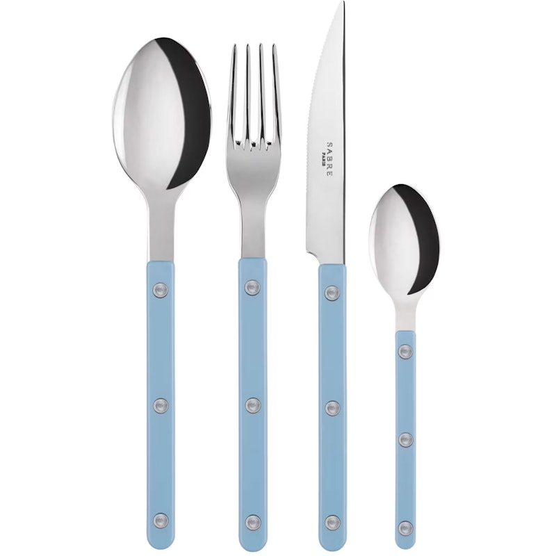 Bistrot Cutlery Set 24 Pieces, Pastel Blue