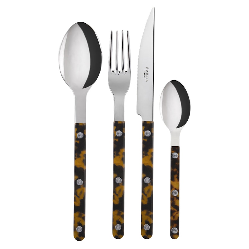 Bistrot Besteck-Set 24 Teile, Tortoise Faux