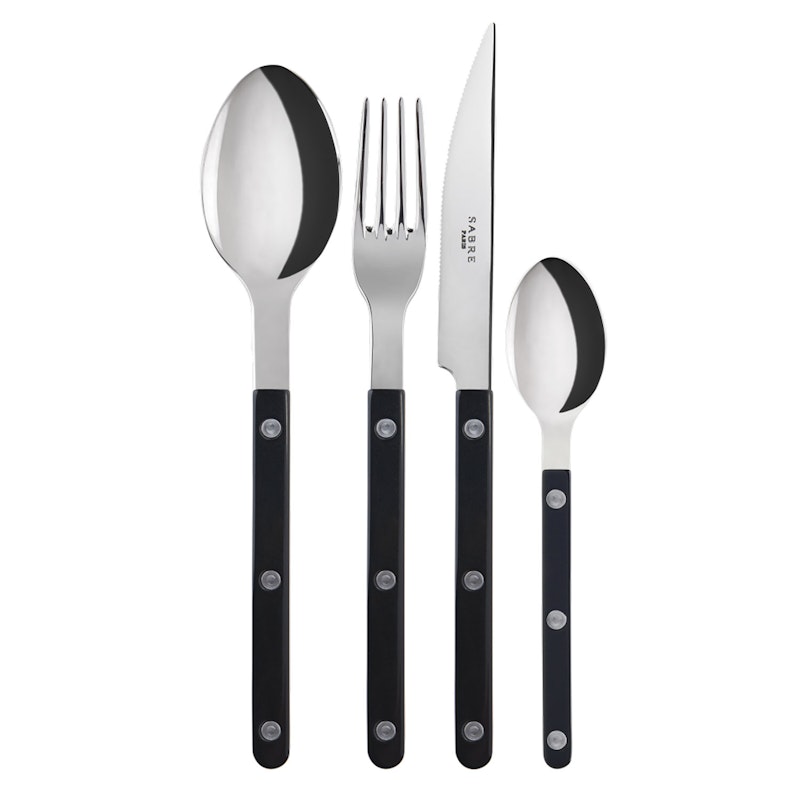 Besteck-Set 24 Teile Bistrot  Schwarz Sabre Paris