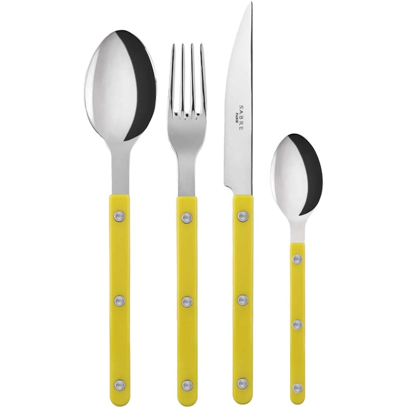 Bistrot Cutlery Set 4 Pieces, Yellow