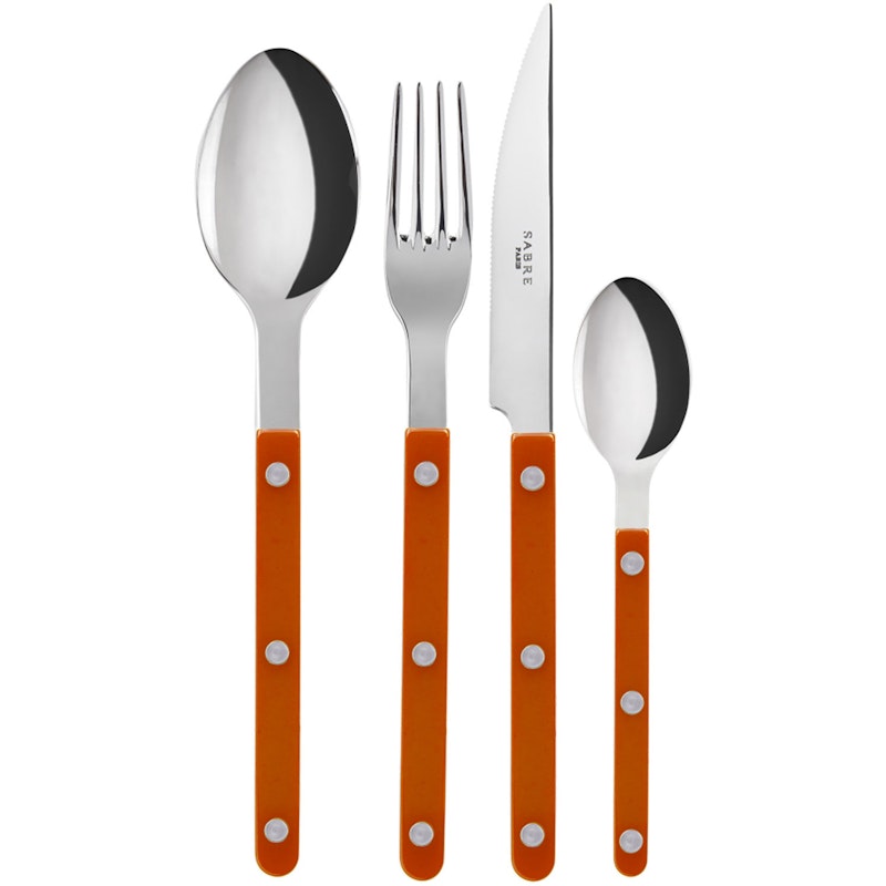 Bistrot Cutlery Set 4 Pieces, Orange