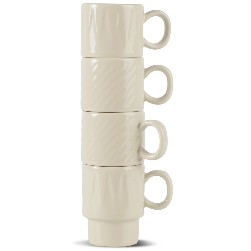 Coffee & More Espresso Cups 4-pack, Beige