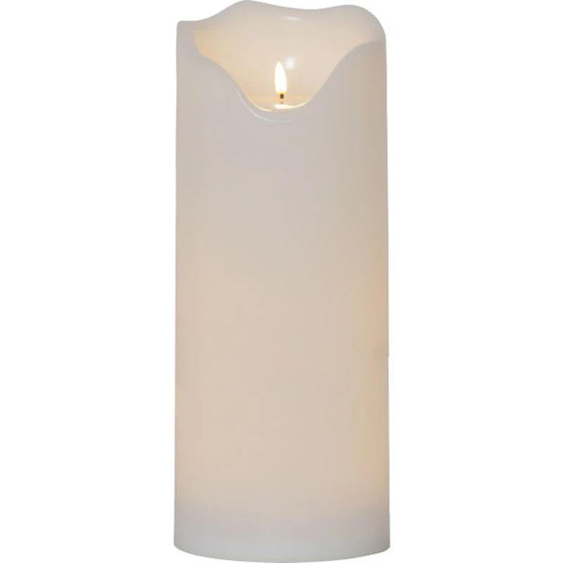 Flamme Grand Pillar Candle LED White, 400 mm
