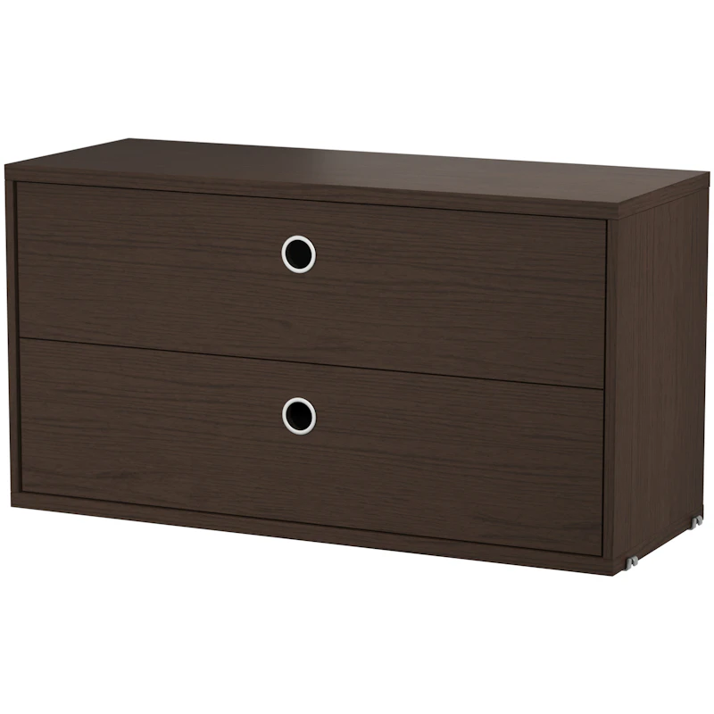 String Chest Of Drawers 78x30 cm, Dark Oak