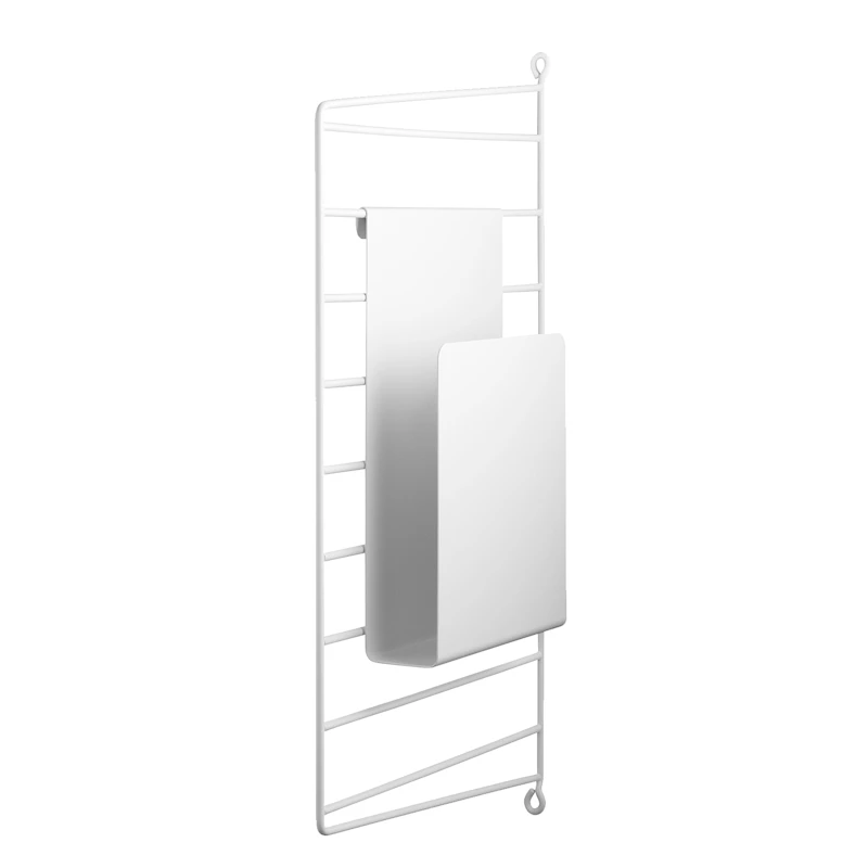String Magazine Rack, White