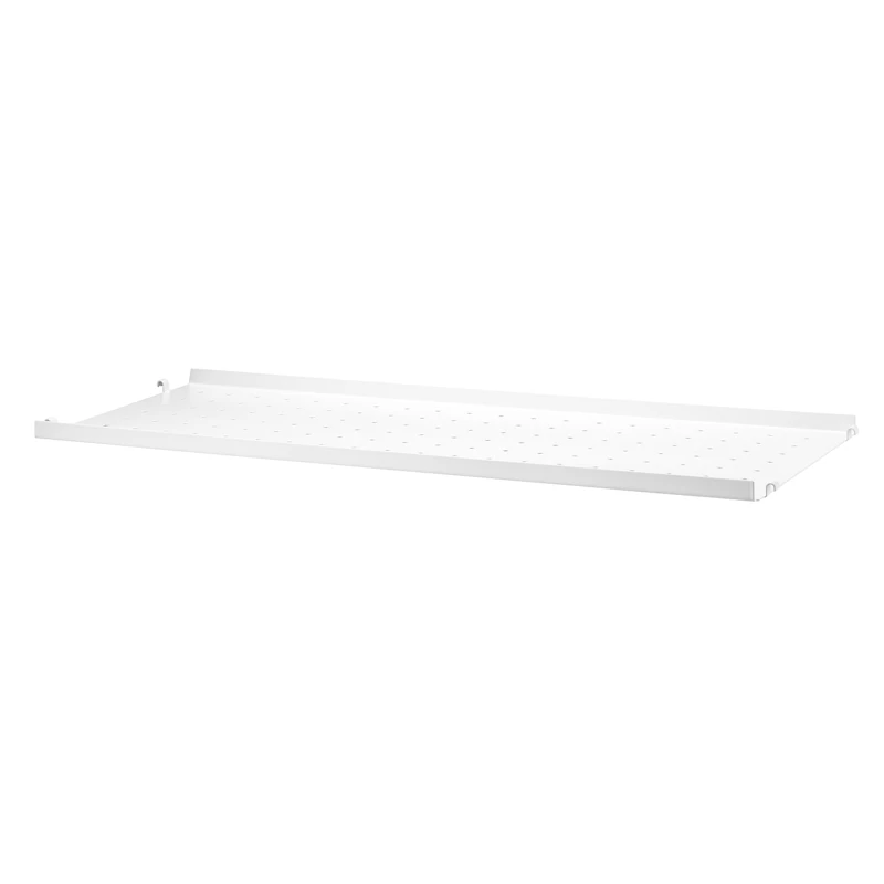 String Shelf With Low Edge Metal 30x78 cm, White