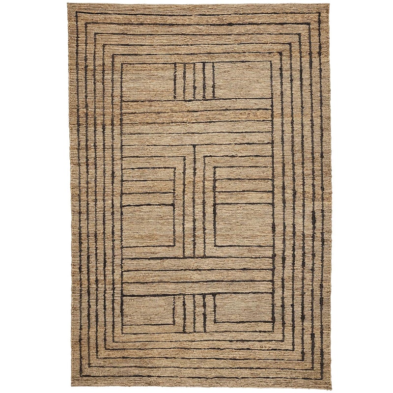 Graphiq Hemp Rug 200x300 cm, Black