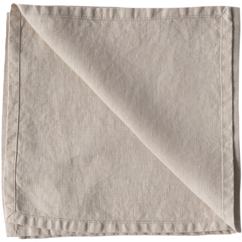 Linen Serviette 45x45 cm, Warmes Grau