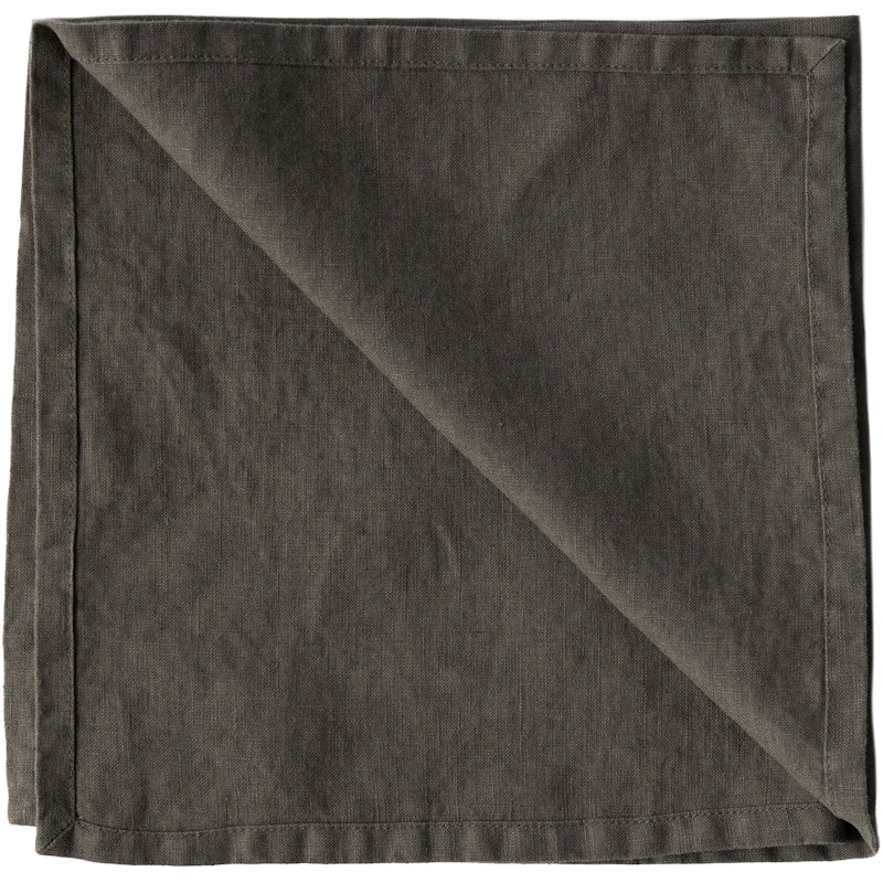 Linen Serviette 45x45 cm, Taupe