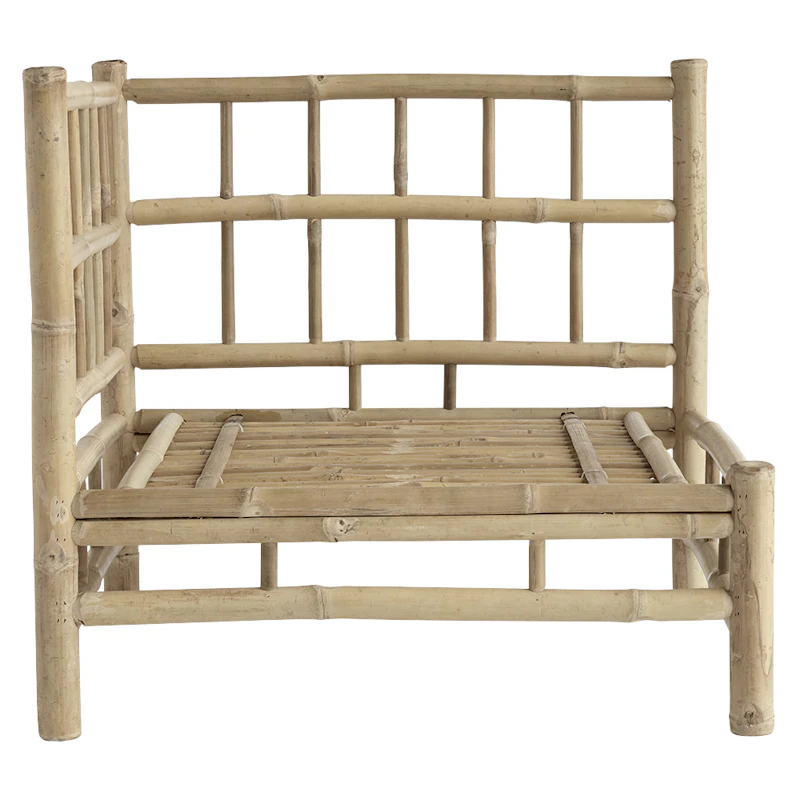Modular Sofa Bamboo Corner Piece, Nature