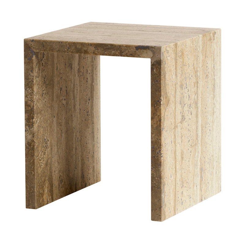 Cube Beistelltisch Travertin, 35x35 cm