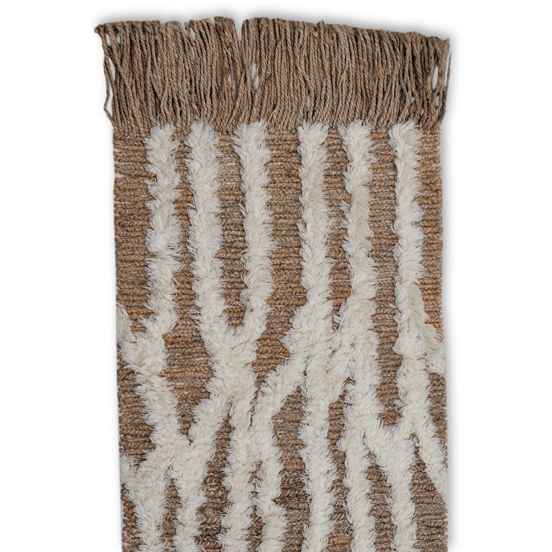 Wahl Jute Hallway Rug Brown-Offwhite 80x250cm