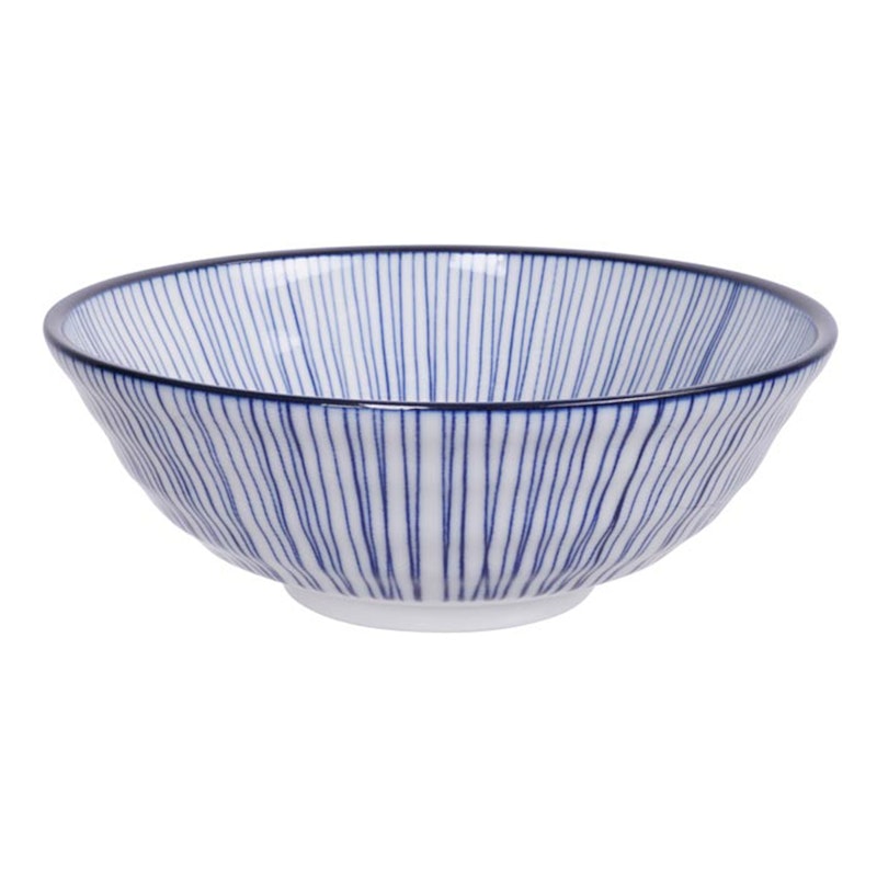 Nippon Blue Soba Schüssel 1 L, Lines