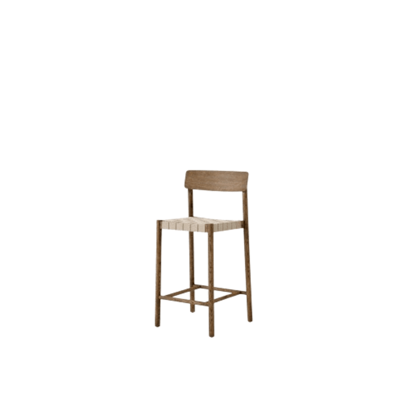 Betty TK12 Counter Stool Smoked Oak/Natural Linen Webbing