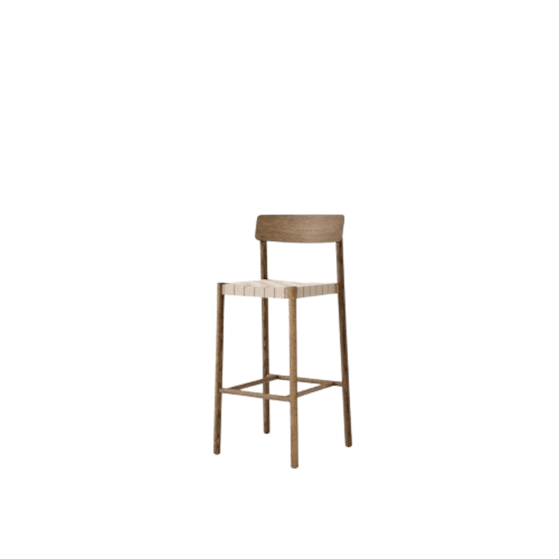 Betty TK15 Bar Stool Smoked Oak/Natural Linen Webbing