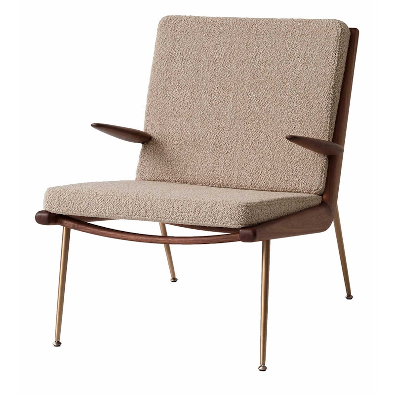 Boomerang HM2 Lounge Chair, Walnut / Karakorum 003