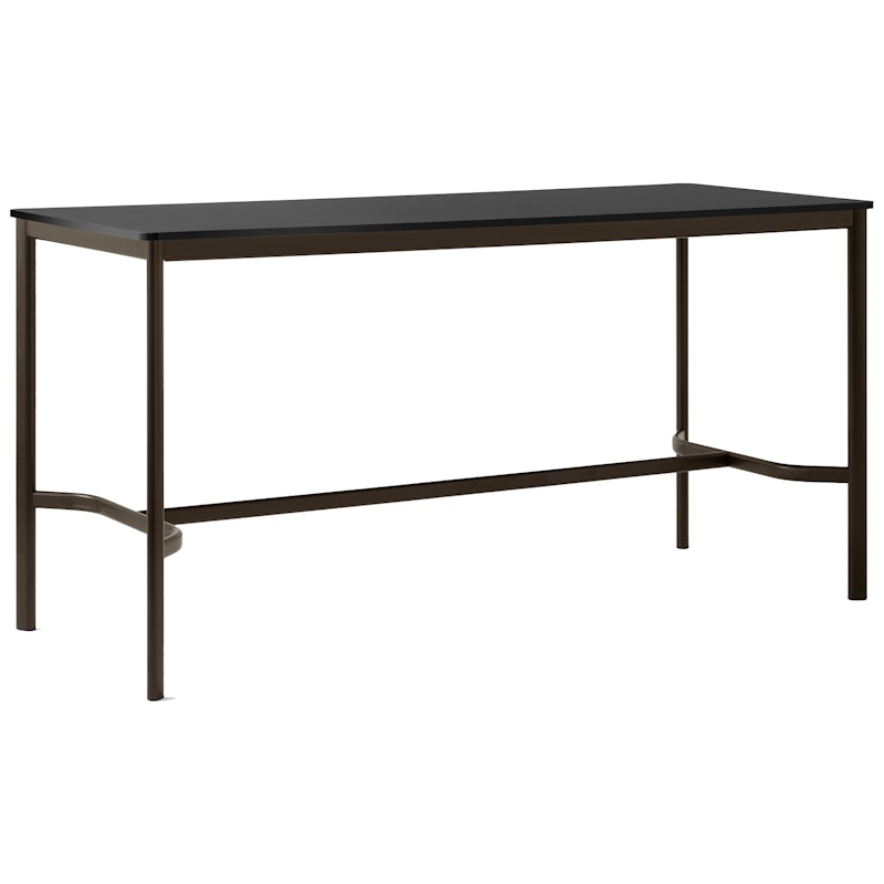 Drip HW62 Bar Table 80x190x95 cm, Black Laminate / Bronzed