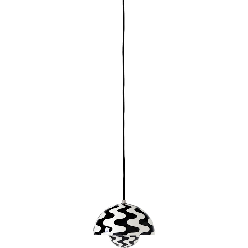Flowerpot VP1 Pendant, Black/White