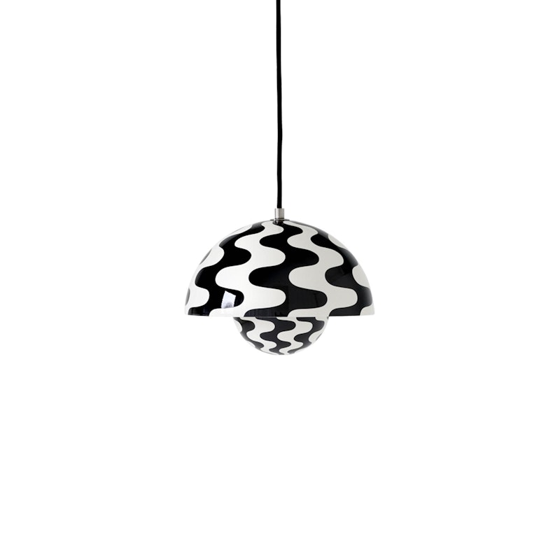 Flowerpot VP1 Pendant, Black/White