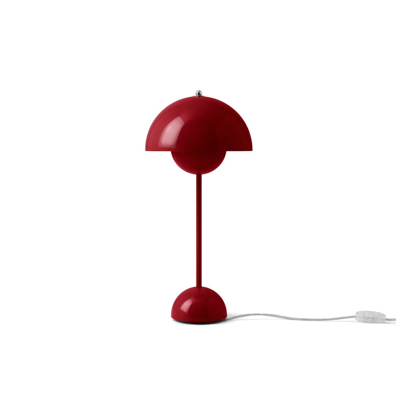 Flowerpot VP3 Table Lamp, Vermilion Red