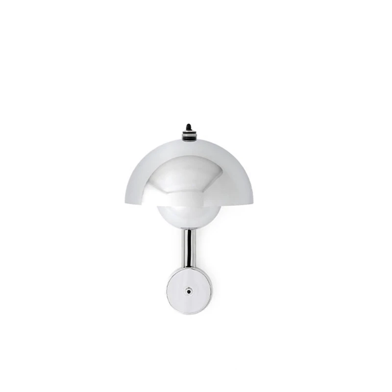 Flowerpot VP8 Wall Lamp, Chrome-Plated