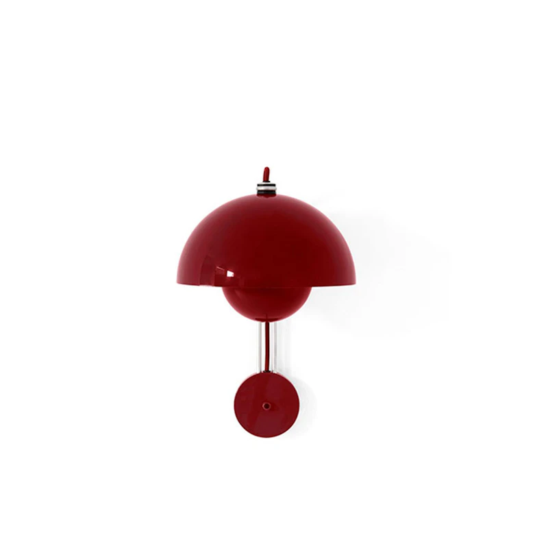 Flowerpot VP8 Wall Lamp, Vermilion Red