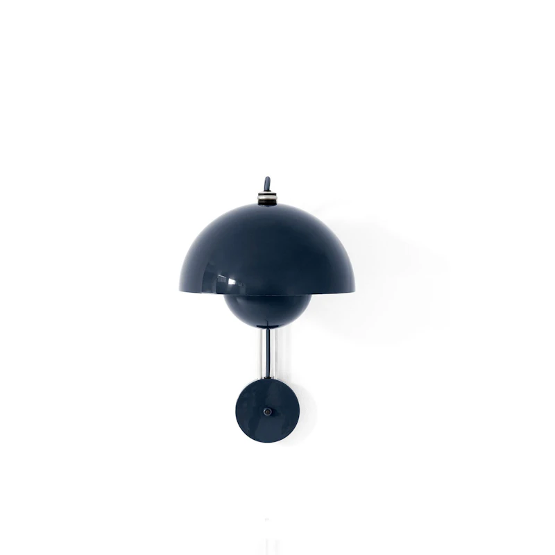 Flowerpot VP8 Wall Lamp, Steel Blue