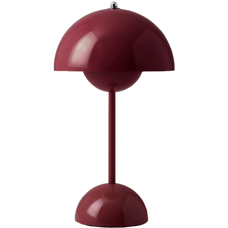 Flowerpot VP9 Tischlampe Tragbar, Dark Plum