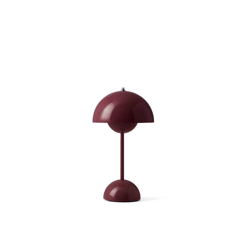 Flowerpot VP9 Table Lamp Portable, Dark Plum