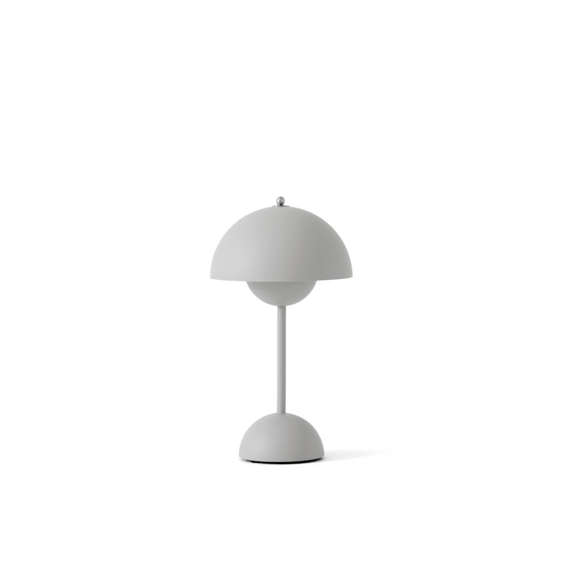 Flowerpot VP9 Table Lamp Portable, Matt Light Grey
