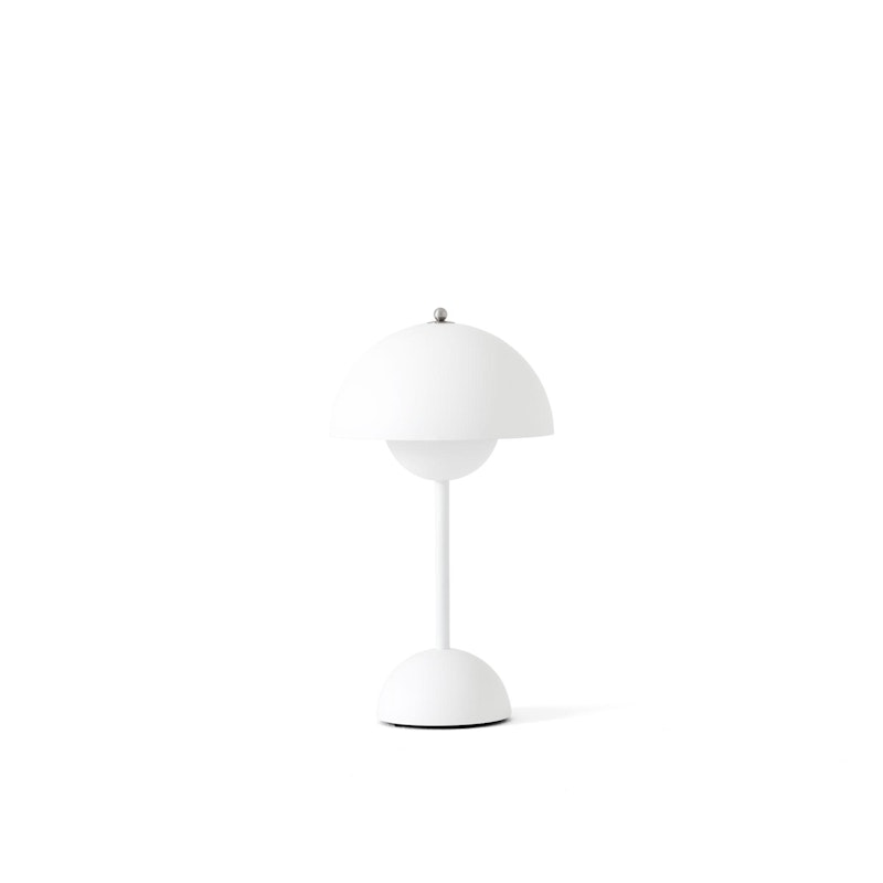 Flowerpot VP9 Table Lamp Portable, Matt White