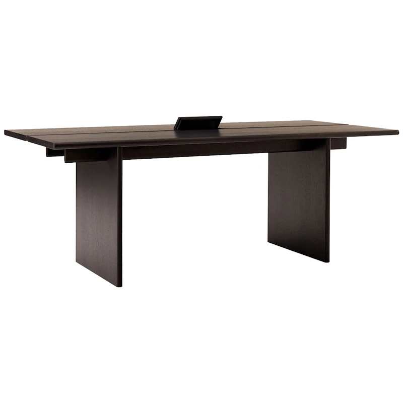 Ita OS1 Desk With Cable Management 95x200 cm, Dark Stained Oak