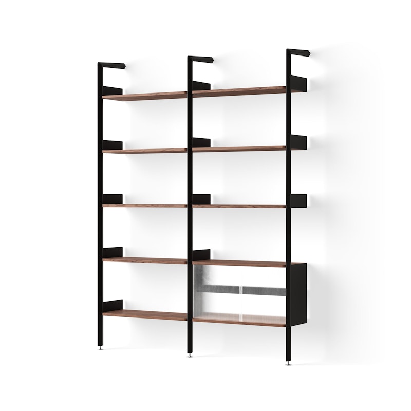 Rombe IF1/IF6 Shelving System Config C, Walnut