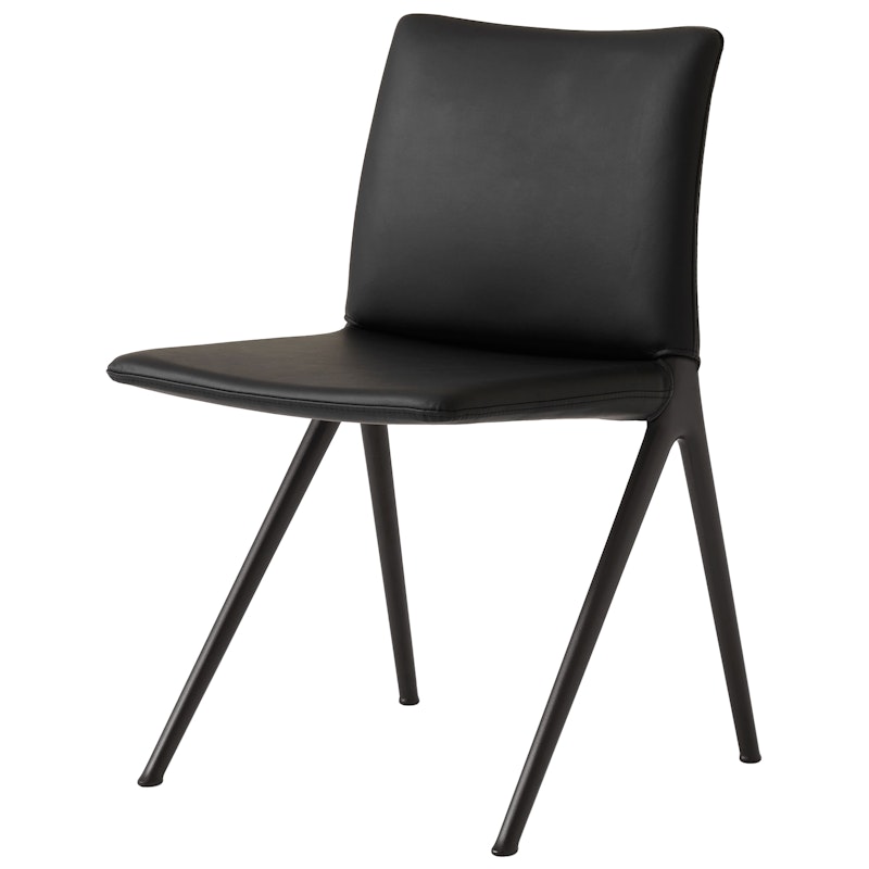 Kape IF7 Dining Chair, Black / Black Leather