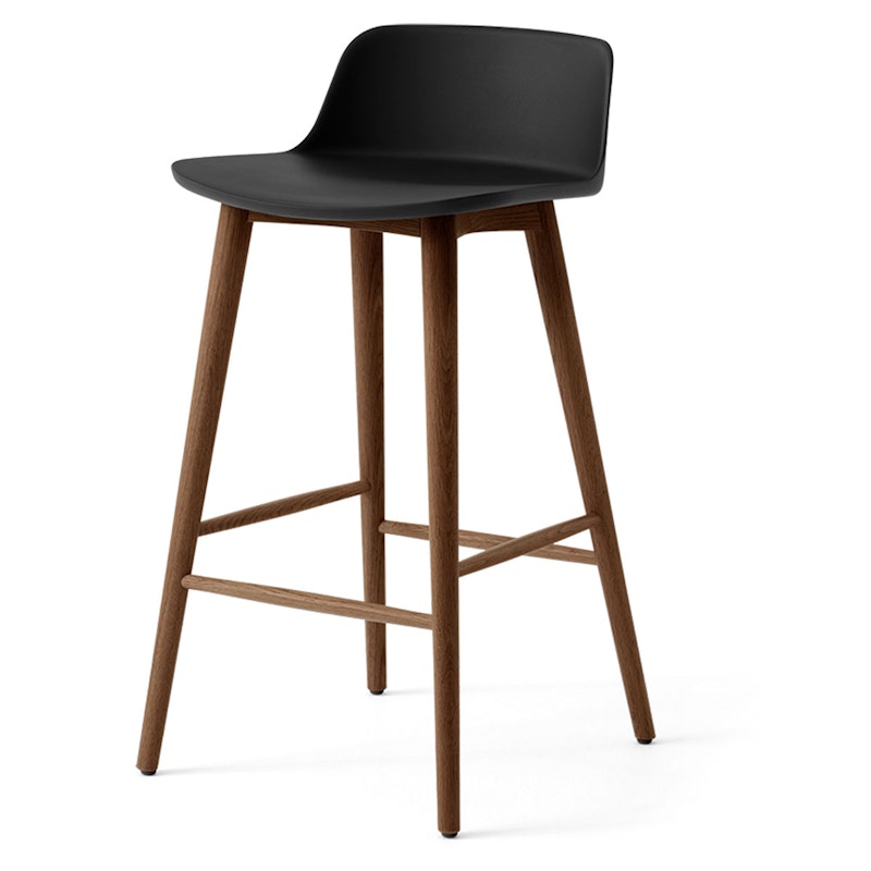 &Tradition Rely HW118 Barstol Lav Ryg Lakeret Valnød/Sort