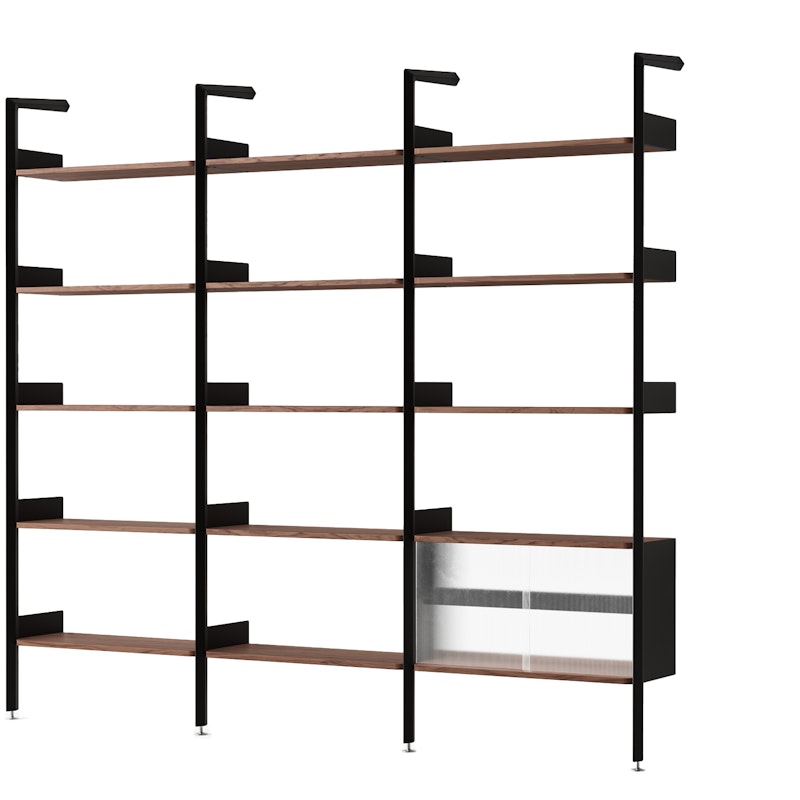 Rombe IF1/IF4/IF6 Shelving System Config H, Walnut