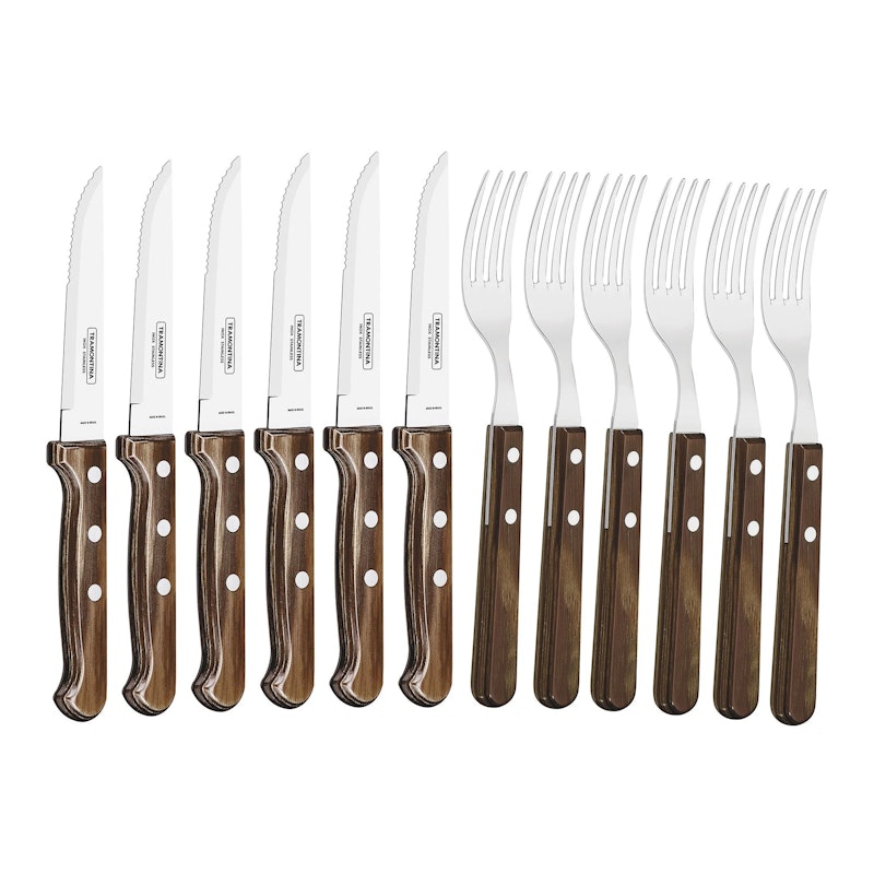 Tramontina Steak-Besteckset 12-er Set Light Brown