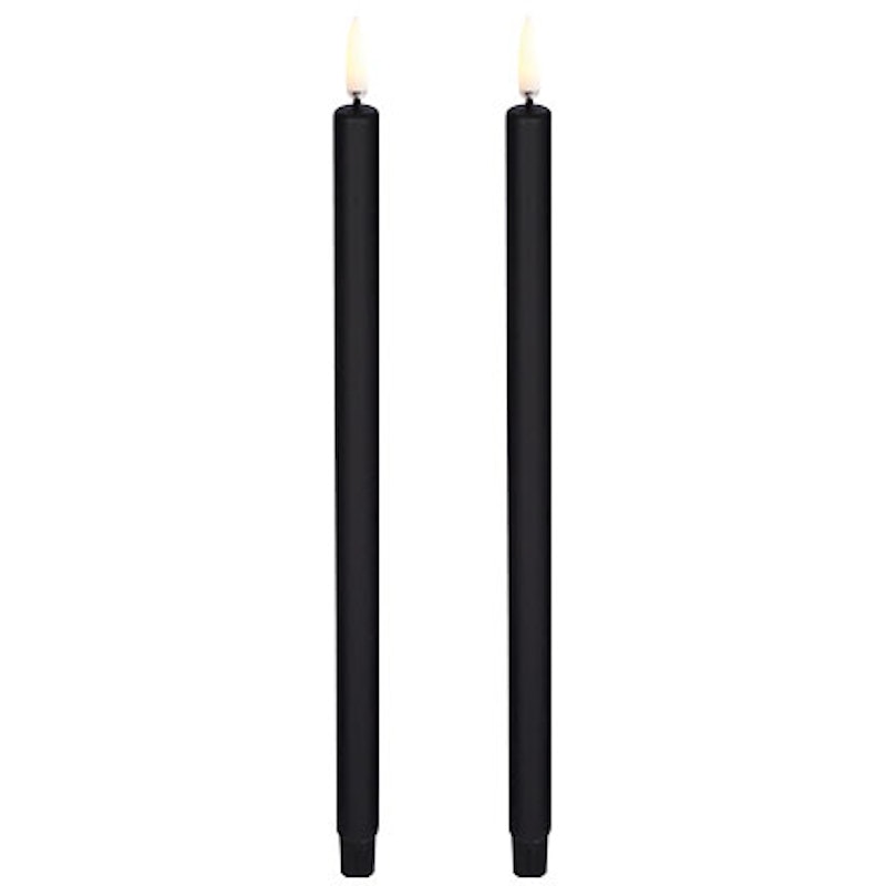 LED Mini Stabkerze Plain Black, 1,3 x 25 cm