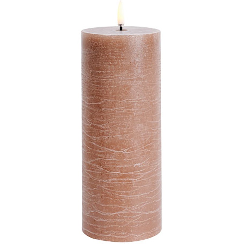LED Pillar Candle 7,8 x 20,3 cm, Caramel