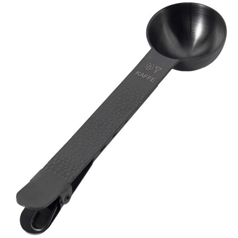 Frost Coffee Spoon With Clip, Black