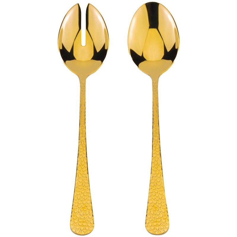 Frost Salad Servers 2 Pieces, Brass