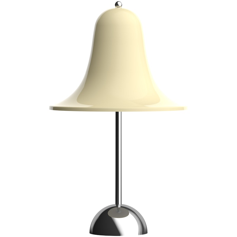 Pantop Table Lamp Portable Ø18, Chrome / Cream White